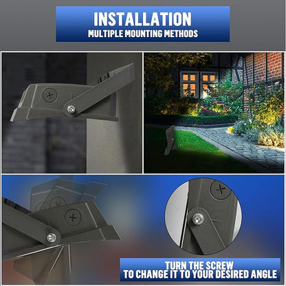 LAMPHOME LED Flood Lights Outdoor 15/20/35W and 3000/4000/5000K Adjustable 3900Lm,Dusk-to-Dawn Sensor o Dawn Flood Light for Yard, Garage, Garden,UL Listed,Includes Yoke Mount UL Listed
