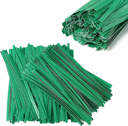 500 Pcs 5" Green Paper Twist Ties, Bread Ties Twisty-Ties for Party Cello Candy Bread Coffee Bags Cake Pops