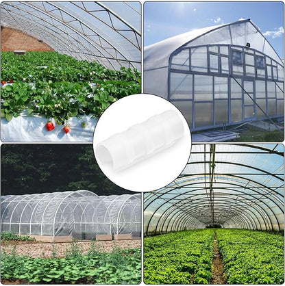 80PCS 1 inch Greenhouse Clips White Greenhouse Clamps Black Plastic Clamps Garden Buildings Tube Clips for PVC Pipe Greenhouse Films, Sunshade Nets, Shelters, Farming, Gardening