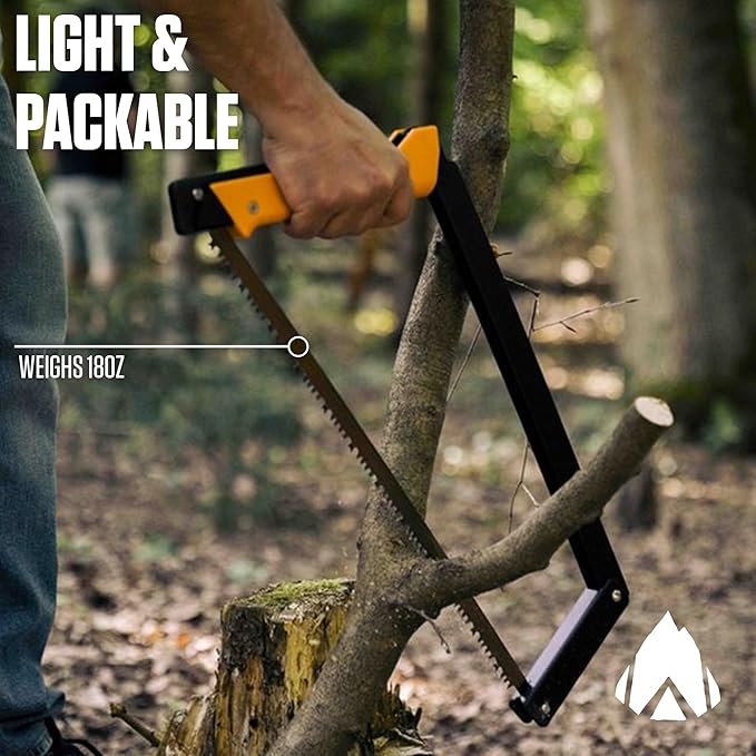 AGAWA - BOREAL21 Tripper Kit - Includes 21" Folding Saw, Nylon Carrying Case, 21" All-Purpose & 21" Aggressive Blade - For Camping, Hiking & Survival Gear (Black Frame/Yellow Handle)
