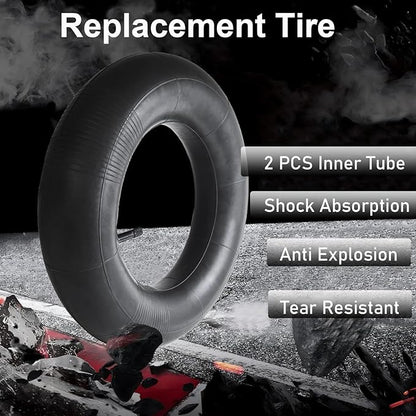 2-Pack 4.80/4.00-8 Inner Tube Heavy Duty Replacement 4.80 x 4.00-8 Inner Tube 4.80-8 4.00-8 480/400-8, Straight Valve, for Wheelbarrows/Hand Trucks/Garden Carts/Lawn Mowers and More
