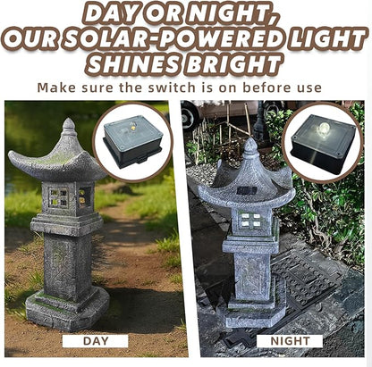 Solar-Powered Pagoda Lamp