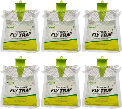 Rescue! Outdoor Disposable Hanging Fly Trap - 6 Traps