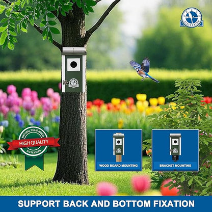 Bird Houses for Outside, Dark Green Bird House, Bluebird Houses for Outside, Garden Decoration Birdhouses for Outdoors, Bluebird Finch Swallow Wren Chickadee