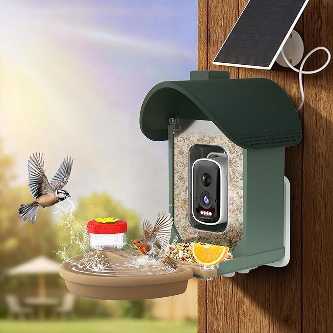 ChirpingPal™ Bird Feeder with Camera (Sage Green)