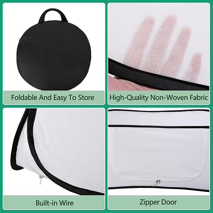 45" x 22" x 16" Pop Up Winter Garden Rows Plant Covers, Raised Garden Beds Vegetable Rows Cold-proof Plant Protector, Freeze Protection Raised Bed Cover Accelerator for Snow Frost Protection