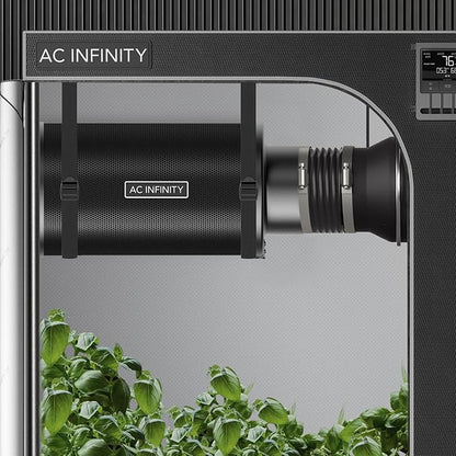 AC Infinity Refillable Carbon Filter Kit 8” with Additional Refill, Odor Removal Air Scrubber For 8" Inline Fan and Ducting, Reusable Charcoal Filter for Grow Tent Grow Room Hydroponics