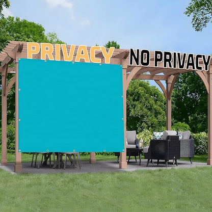 SUNNY GUARD Shade Cloth Custom Size 10x16 FT Sun Shade Screen Fabric Shade Cover Tarp with Grommets for Pergola Backyard Garden, Turquoise(We Customized)