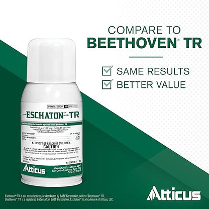 Atticus Eschaton TR Greenhouse Fogger (2oz Can) - Total Release Etoxazole Insecticide/Miticide - Kills Mites and Suppresses Whiteflies (12 Pack)