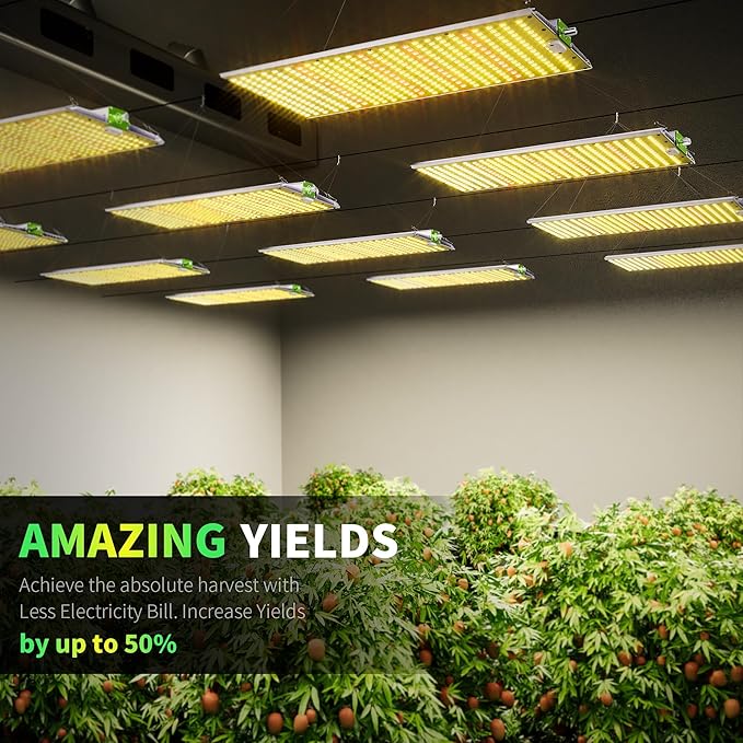 BESTVA 2025 Upgraded BP4000 LED Grow Light with High Yield Diodes & Dimmable Full Spectrum Plant Light for Indoor Plants Seedling Veg and Bloom Grow Lamp for 4x4 Grow Tent