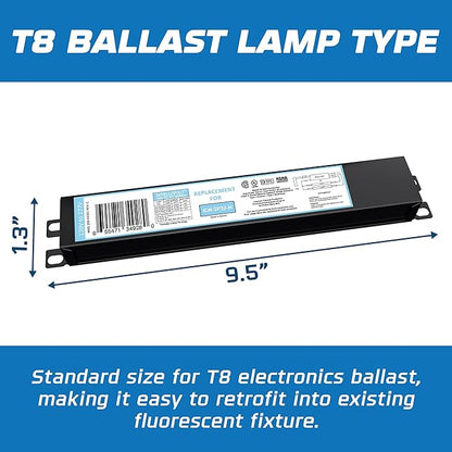 OHLECTRIC 10 Pack - Replacement for ICN2P32-SC 1&2 Lamp - T8 Fluorescent Ballast, Electronic Ballast Replacement 120-277 Volt, Instant Start - Standard and Energy Efficient Ballasts - UL Approved