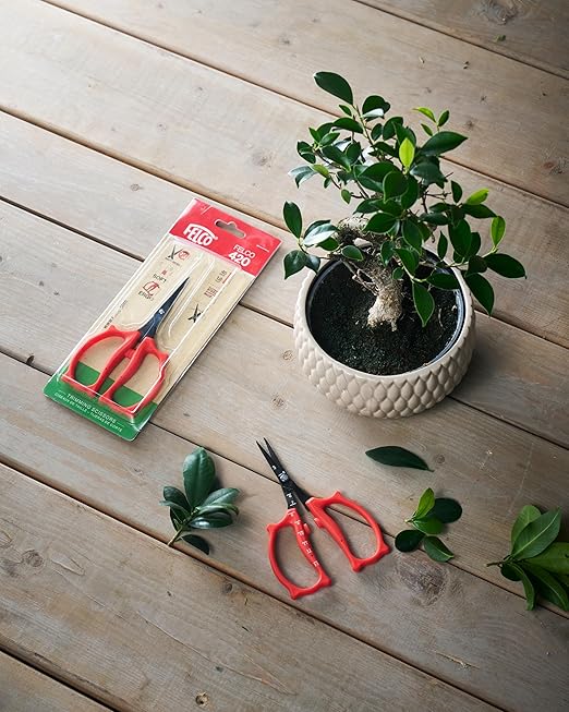 Felco 420 Trimming Scissors – 6.1" Swiss-Made Garden Clippers with Fine Tip & Non-Stick Blade | Pruning Shears for Gardening | Garden Scissors for Plant with Stainless Steel Blade, Built-In Ruler