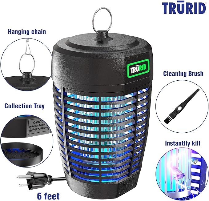 Mosquito Repellent Outdoor Patio Bug Zapper Indoor Electric Fly Mosquito Zapper Killer with Collection Tray for Home and Garden