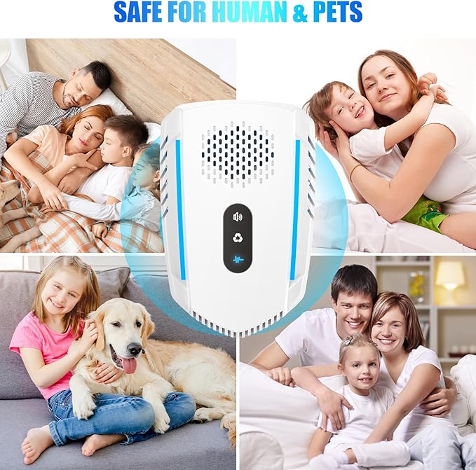 6 Packs Upgraded Ultrasonic Pest Repellent Indoor Insect Repeller, Mouse Repellent Ultrasonic Plug in, Pest Control with 3 Mode Switching, Repellent Rodent,Mice,Rat,Roach,Spider,Ant