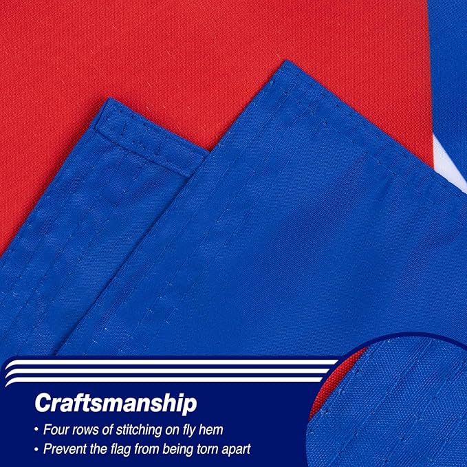 Cuba Cuban Flag 3x5 ft Outdoor, Double Sided 3 Ply Heavy Duty Cuba National Country Flag, 100% Quality Polyester Cuban Banner with Brass Grommets 4 Rows Stitches