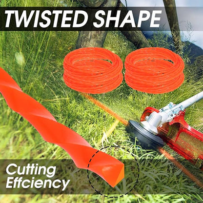 AL2420P 0.095'' Pre-Cut Twisted Timmer Line Replace AL2420P for EGO 56V 15-Inch Trimmer & Multi-Head String Trimmer Attachment 14Ft Per Roll 16 Pack