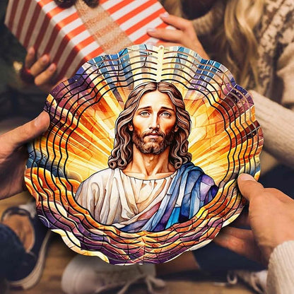 Jesus Wind Spinner, Jesus Wind Spinner Hanging for Yard and Garden, Unique Gift Wind Spinner, 3D Hanging Wind Spinner Outdoor