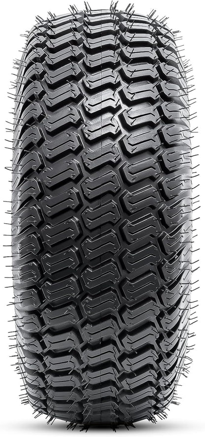 15x6.00-6(4PR) Tubeless Tire and Wheel, 15-Inch Replacement Pneumatic Tires and Wheel with 3/4" Bearings Compatible with Hand Truck, Wheelbarrow, Wagon, Gorilla Carts (Yellow, 2PCS)