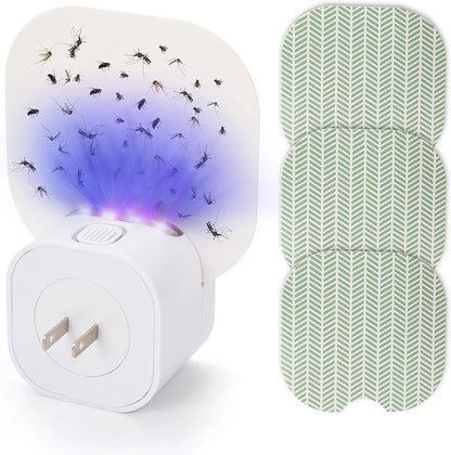 Fly Trap Indoor(1 Device + 3 Glue Cards), Mosquito Trap for Mosquito, Flies, Fruit Flies, Moths, Gnats, gnat Traps for House Indoor