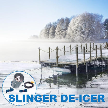 Scott Aerator Slinger De-Icer for Lakes & Ponds | 3/4 Horse Power 115V Stainless Steel | 50 ft. Electric Corded Cable Included | Made in USA