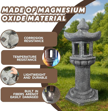 Solar-Powered Pagoda Lamp
