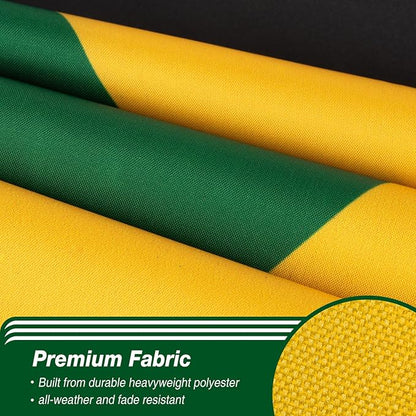 Jamaica Jamaican Flag 3x5 ft Outdoor, Double Sided 3 Ply Heavy Duty National Flag for JM, 100% Quality Polyester Jamaican Banner with Brass Grommets 4 Rows Stitches
