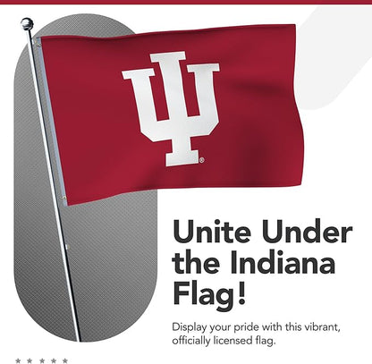 Indiana Hoosiers College Sports Printed Flag - NCAA Licensed - Nylon - School Banner (Red) (2' x 3')