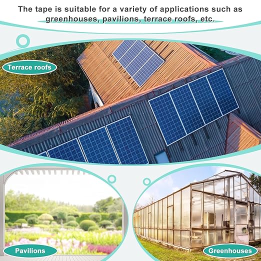 Frienda 2 Roll 82 ft Vented Polycarbonate Tape Dustproof Waterproof Self Adhesive Greenhouse Tape UV Heat Resistant for Polycarbonate Greenhouse Panel Roofing Multi Wall Panels Outdoor Repairs (25 mm)