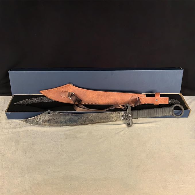 SV Handmade cast Manganese Steel Chopping Blade Sword, Full Tang, Outdoor, Hunting, Camping, Hiking, Survival, with Protective Cover, Multiple Styles to Choose from