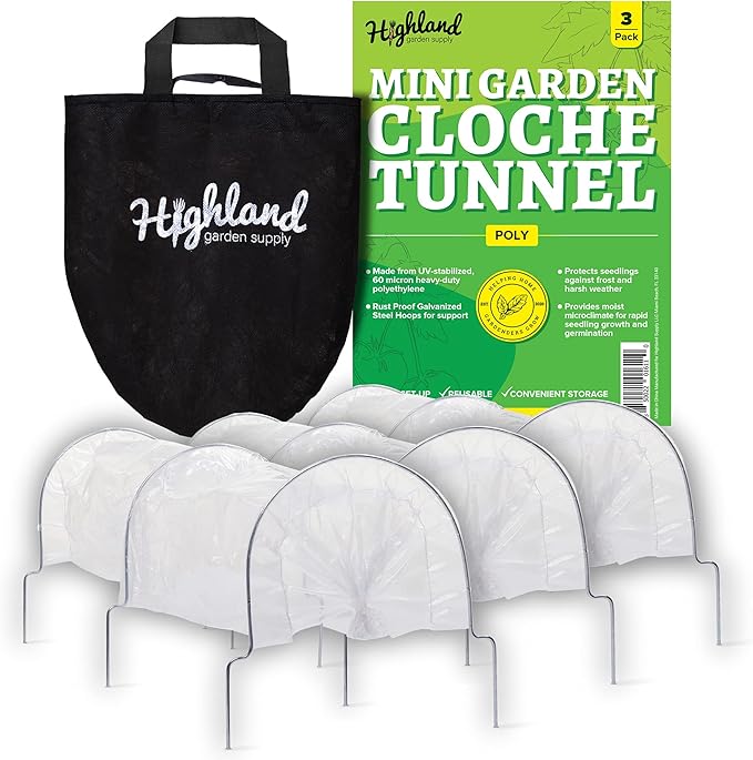 Mini Greenhouse Tunnel Poly Shade Cloth for Garden Hoops Plant Umbrella Cloche Small Greenhouse Accessories Plant Covers Hoop House Heavy Duty Garden Row Seedling Starter with Reusable Bag