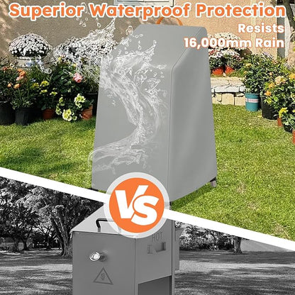 Deep Fryer Cover for Bayou Classic 700–701 | Waterproof Grill & 4 Gallon BBQ Cover with Reflective Handle, Windproof Straps & Drawstring | Outdoor Flat Top Fryer Cover (NO Side Shelf/Cart)