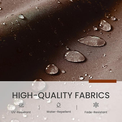10x10 FT Cantilever Patio Umbrella Double Top Outdoor Square Large Heavy Duty Aluminum Offset Umbrellas with 7 Level Tilt 360-degree Rotation for Pool Garden Deck, Brown