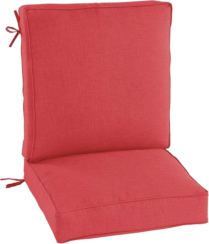 BrylaneHome Bh Outdoor Performance 2-Section Deep Seating Cushion - Geranium