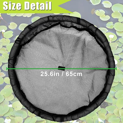 Floating Flora Fish Barrier 25.6" Round Floating Island Plant Protector, Pond Protectors Floating Net, Black Floating Pond Planter for Your Home Pond Protects and Garden Water Features Pond Decor