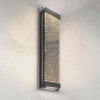 ASD LED 24 Inch Bubble Glass Wall Light Fixture | 22W 530LM 3000-5000K 100-277V | 3CCT, Waterproof, Dimmable, Up-Down Glow, ETL Listed | Exterior Flush Mount Sconce, Outdoor Lighting | Black, 4 Pack