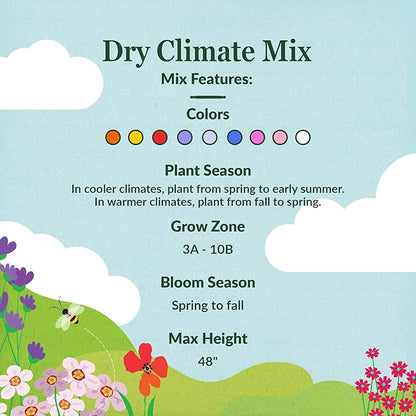 Ferry-Morse Dry Climate Mix Bulk Wildflower Seeds, 1lb