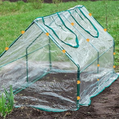 uxcell Greenhouse Clamps for 5/8inch PVC Pipe, 20pcs Greenhouse Film Clamps Shading Net Rod Clip Garden Hoops for Row Cover, Greenhouse Plastic Sheeting(Orange)