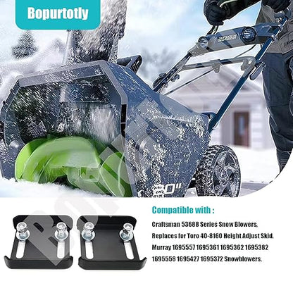 Set of 2 Snow Blower Skid Shoe Kit 1740718HMA, 1740718AYP, 780061MA for Murray Craftsman Two Stage Snow Throwers Replacement Part