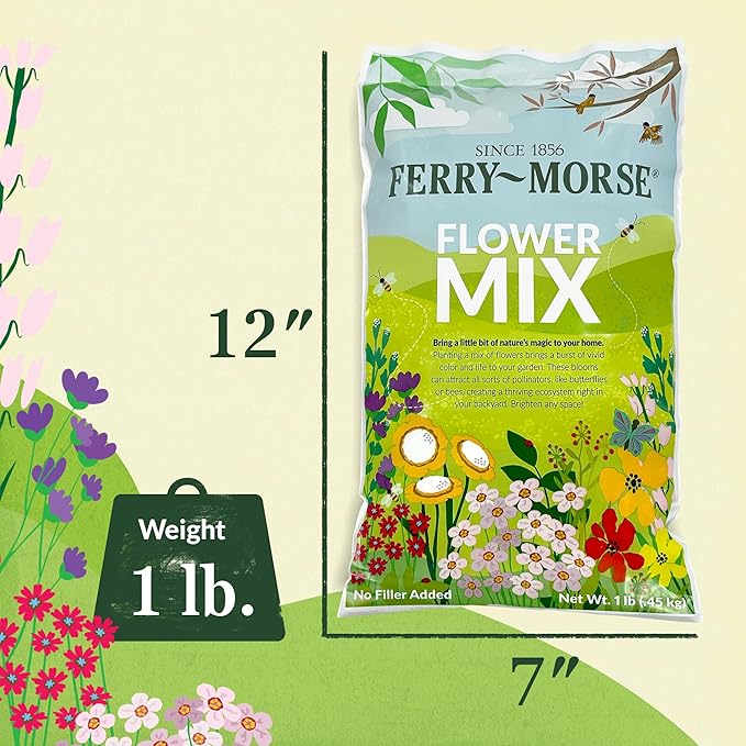 Ferry-Morse Mediterranean Mix Bulk Wildflower Seeds, 1lb