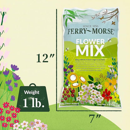 Ferry-Morse Red Mix Bulk Flower Seeds, 1lb