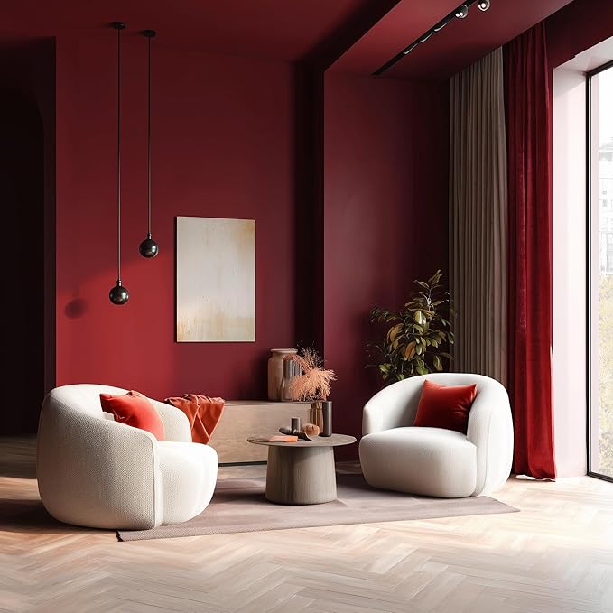EVOLVE Paint & Primer: Environment-friendly, Low Sheen with One-coat Coverage for Interior & Exterior surfaces (Burgundy, 1-Gallon)