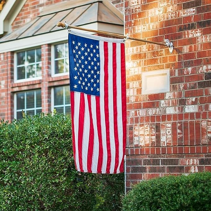 American Flag 8x12 ft: Long Lasting US Flag, Heavy Duty Nylon, Embroidered Stars, Sewn Stripes, Brass Grommets, UV Protection Perfect for Outdoors! USA Flag