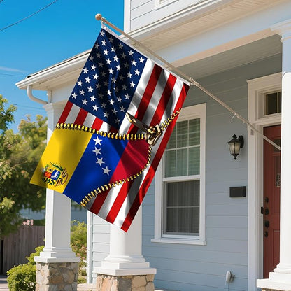 Vintage American America Usa Venezuela Venezuelan Flags For Outside Yard 3x5 Ft Double Sided Printed 100d Polyester Lightweight Garden Welcome Outdoor Banner Brass Grommets