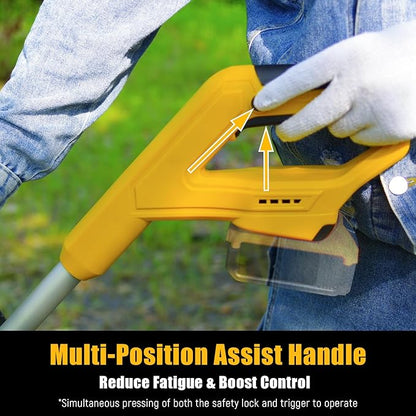 RETEK Adjustable Cordless Tiller, Compatible with Dewalt 20V Battery(Tool Only), 360RPM Electric Garden Tiller, 9.06In Tilling Width & 7.09In Depth, Portable Tiller for Flower Beds/Plant Cultivation