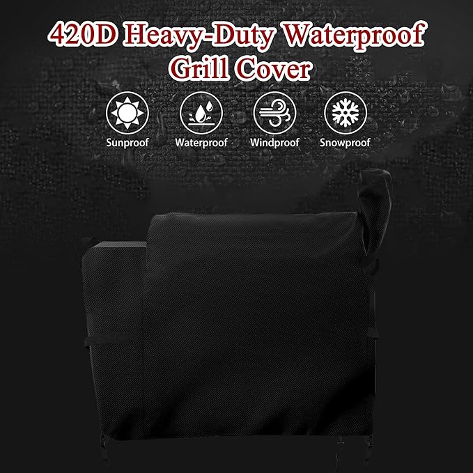 Grill Cover for Traeger Grills Pro 34/780 Series, Outdoor Heavy Duty Waterproof Griddle Cover BBQ Covers Rip-Proof Material Smoker Cover, UV and Fade Resistant Grill Cover(53" Lx 22" W x 47" H)