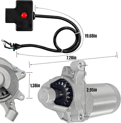 fullas 119-1952 Starter Motor for Toro 21" Power Clear Snow Thrower 621E 621ZE 621QZE 721E 721QZE Series with LC168FDS G210FDS 170FDS 212CC Engines 110V 17 Tooth Starter