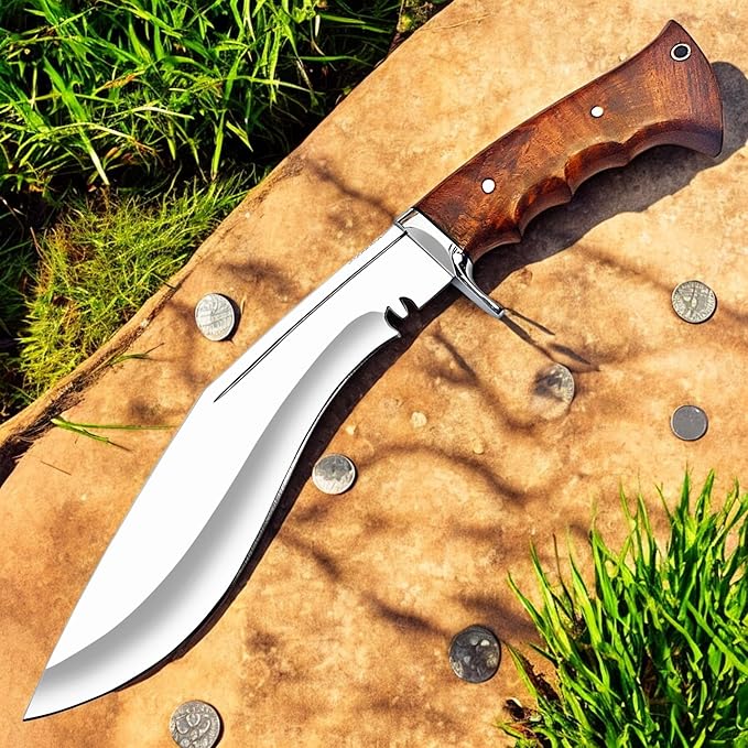 Poshland Fixed Blade Hunting Knife. Sturdy knife to last long fully hand-made with sheath included has been designed for exceptional performance - Survival, Camping, Tactical, and Outdoor Knife