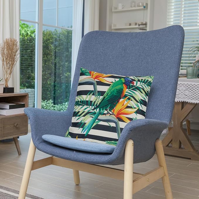 Outdoor Throw Pillows Waterproof Set of 2 Patio Pillows 18×18 Inch Decorative Pillows for Bed, Couch, Sofa and Patio Furniture