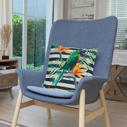 Outdoor Throw Pillows Waterproof Set of 2 Patio Pillows 18×18 Inch Decorative Pillows for Bed, Couch, Sofa and Patio Furniture
