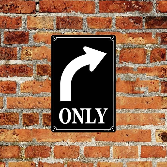 12x16" Left Turn Only Arrow Signs - High-Intensity Aluminum Parking Lot Sign, Weatherproof & Fade-Resistant, Ideal for Outdoor & Indoor Use - Curbside Sign